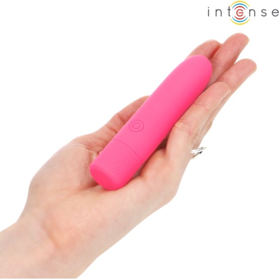 Intense Fun INTENSE — SYMONE USB UZLĀDĒJAMS VIBRĒJOŠS BULLET 8 VIBRATIONS PINK 10 x 2,2 CM