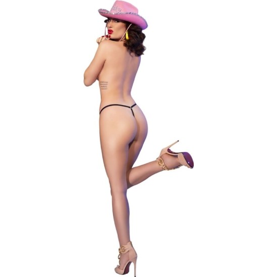 Chilirose Panties & Thongs CHILIROSE - CR 4835 THONG FUCK ME BLACK L/XL