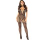 Leg Avenue Bodystockings LEG AVENUE - TĪKLA BODYSTOCKING BEZKOKŠĶAKSJU MELNS VIENS IZMĒRS