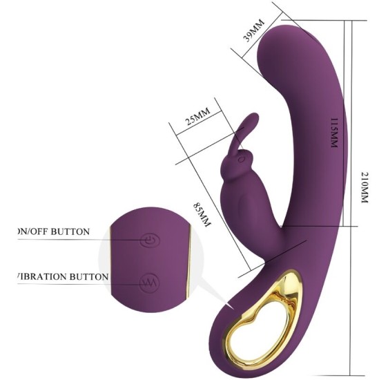 Pretty Love Flirtation PRETTY LOVE – LIAM RABBIT VIBRATOR & G SPOT STIMULATOR PURPLE