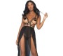 Leg Avenue Dresses LEG AVENUE - CAGE MAXI DRESS AND THONG S/M