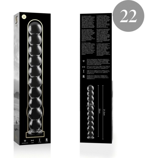 Nebula Series By Ibiza 22 MODELIS DILDO BOROSILIKATINIS STIKLAS 21,5 X 2,5 CM SKAIUS