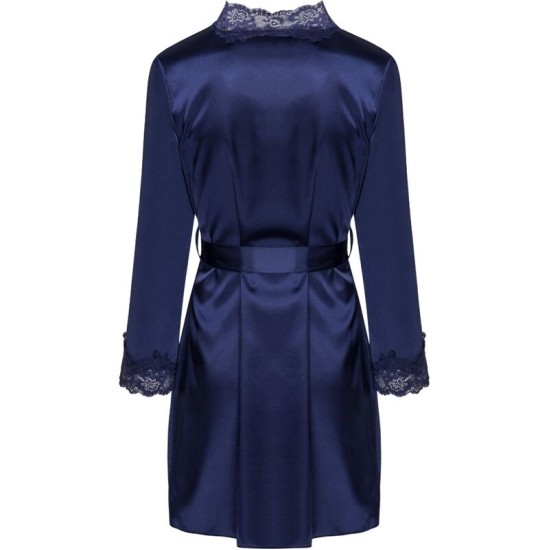 Livco Corsetti Sets LIVCO CORSETTI FASHION - JACQUELINE LC 90249 DRESSING GOWN + SHIRT + PANTY NAVY BLUE L/XL