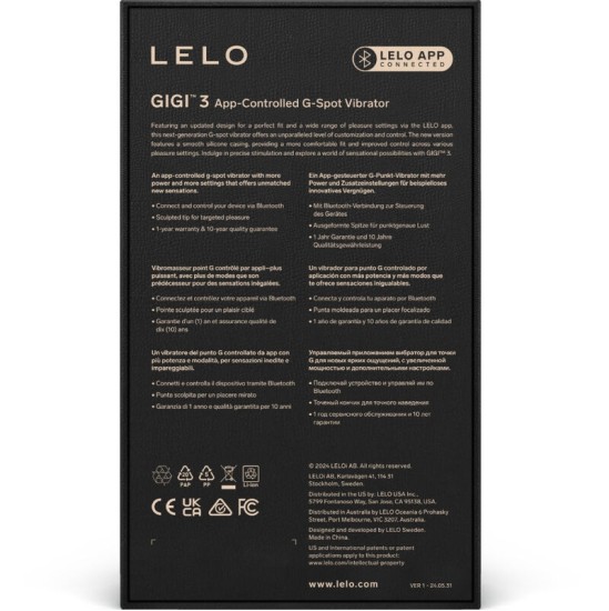 Lelo GIGI™ 3 G PUNKTA VIBRATORS ZILS