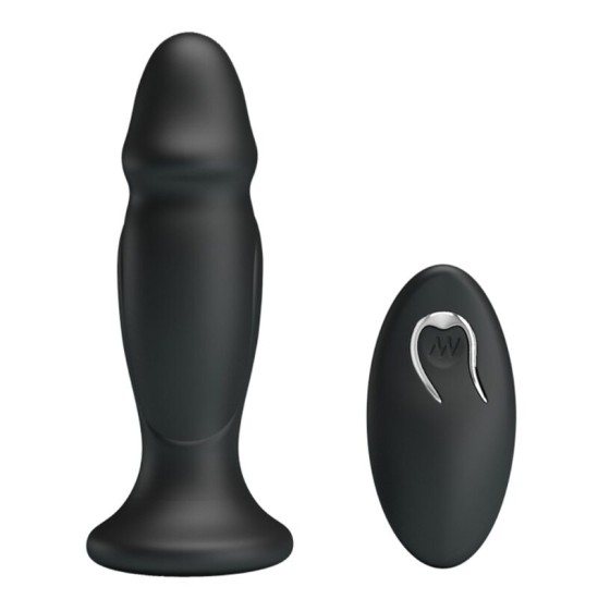 Mr Play ANAL PLUG WITH VIBRATION BLACK REMOTE CONTROL