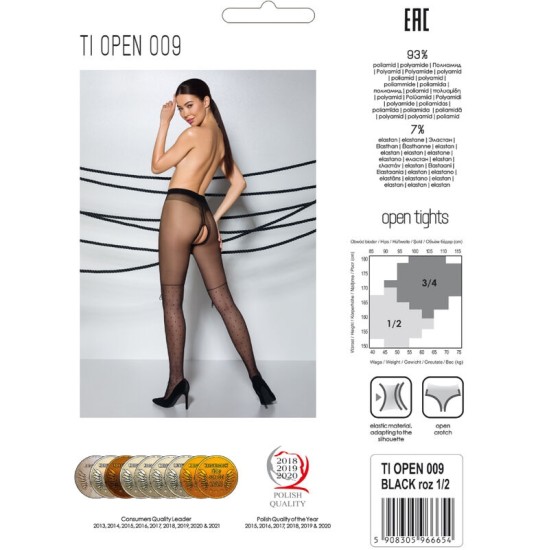 Passion Woman Garter & Stock PASSION - КОЛГОТКИ TIOPEN 009 ЧЕРНЫЕ 3/4 20 DEN