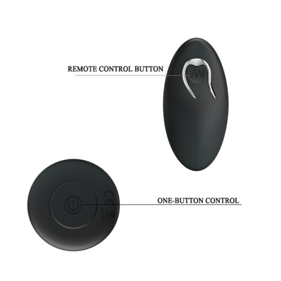 Mr Play ANAL PLUG WITH VIBRATION BLACK REMOTE CONTROL