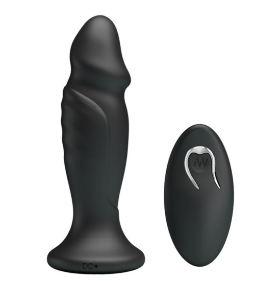 Mr Play ANAL PLUG WITH VIBRATION BLACK REMOTE CONTROL