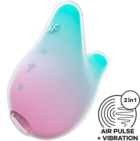 Satisfyer Air Pulse APMIERINĀTĀJS — MERMAID VIBES STIMULĀTORS UN VIBRATORS PILTĀ UN ROZĀ