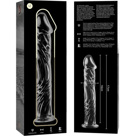 Nebula Series By Ibiza MUDEL 12 DILDO BOROSILIKAATKLAASI 17 X 3,5 CM SELGE