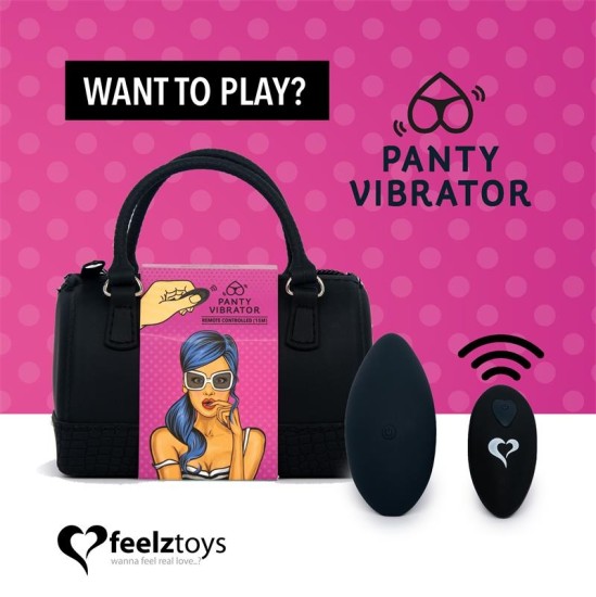 Feelztoys Panty Vibe kaugjuhitav vibraator, must