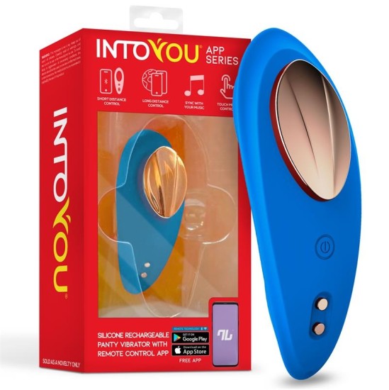 Intoyou App Series Silicone Panty Vibrator with App Double Layer Blue