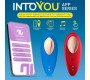 Intoyou App Series Silikona biksīšu vibrators ar lietotni dubultā slāņa zilā krāsā