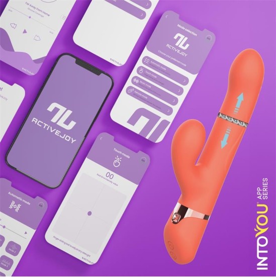 Intoyou App Series Mindy Vibe ar augšup un lejup krellēm, gredzenu, pirkstu un pulsāciju ar APP