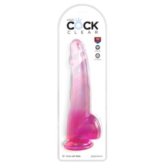 King Cock Clear KingCockClear 10 w balls pink