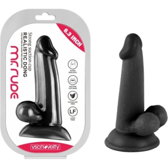 Vscnovelty REALISTIC PENIS MR RUDE BLACK 16 CM