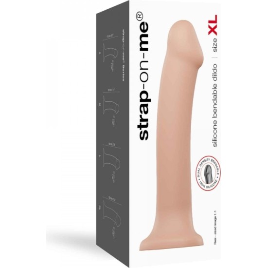 Strap-On-Me DILDO AR piesūcekni PIEMĒROTA IEKĀRTA DUAL BLĪVUMA FLEXIBLE XL