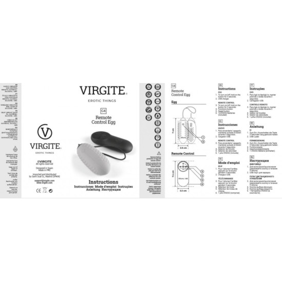 Virgite - Eggs ZILĀ UZLĀDĒJAMĀ G4 VIBRĒJOŠĀ OLA