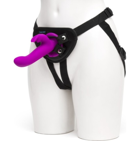 Happy Rabbit VIBRATING STRAP ON HARNESS SET PURPLE