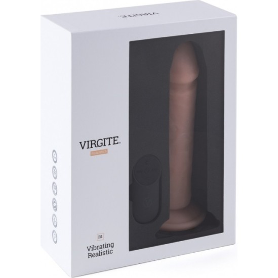 Virgite - Realistics REĀLISTS VIBRATORS R1" 19cm W/ TĀLVADĪBAS PULTS"