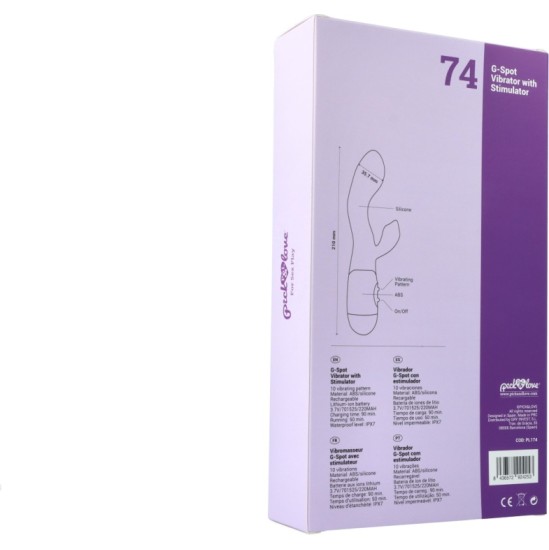 Pick&Love Nº 74 G-SPOT VIBRATOR WITH STIMULATOR PURPLE