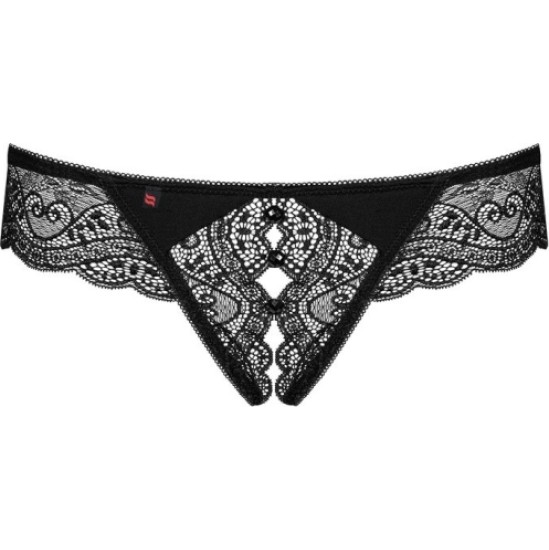 Obsessive MIAMOR CROTCHLESS THONG BLACK S/M