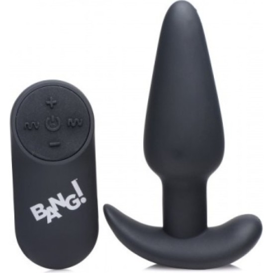 Xr - Bang! VIBRATED ANAL FORM T SILICONE USB W/ BLACK CONTROL