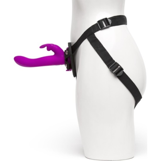 Happy Rabbit VIBRATING STRAP ON HARNESS SET PURPLE