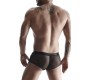 Demoniq WETLOOK BOXER WITH GRID BLACK S