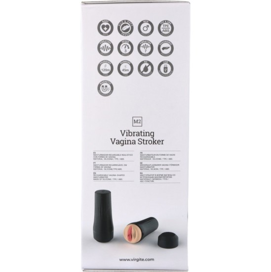 Virgite - Masturbator M2 MASTURBATOR VIBRATOR USB VAGINA FLESH