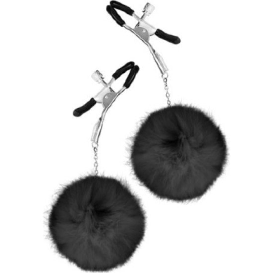 Sweet Caress ADJUSTABLE CLAMPS W/ BLACK POMPOM