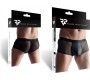 Demoniq WETLOOK BOXER WITH GRID BLACK S