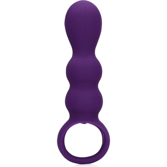 Loveline PURPLE STRIATED TEARDROP SILICONE ANAL VIBRATOR