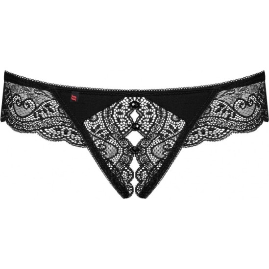 Obsessive MIAMOR CROTCHLESS THONG BLACK S/M