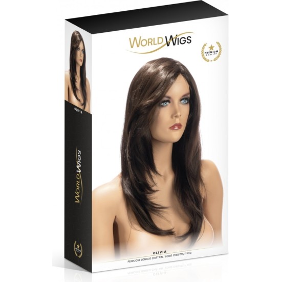 World Wigs ОЛИВИЯ ДЛИННЫЙ КОРИЧНЕВЫЙ ПАРИК