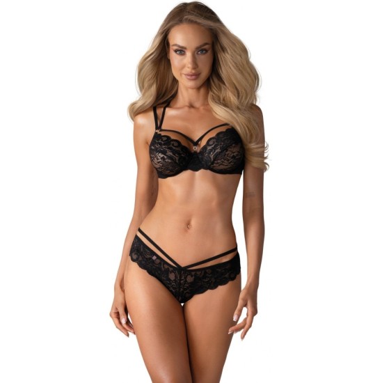 Obsessive 860-SET-1 2-VNT RINKINYS JUODAS S/M