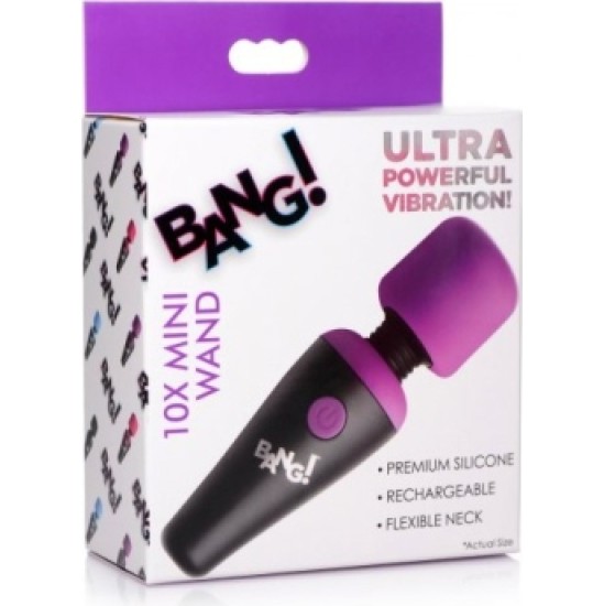 Xr - Bang! MINI MASAGER WAND 10 FUNKCIJAS USB PURPLA