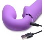 Xr - Strap U dubultā piepūšamā uzkabe ar tālvadības pulti UN USB CLITORIS PUSH LILAC