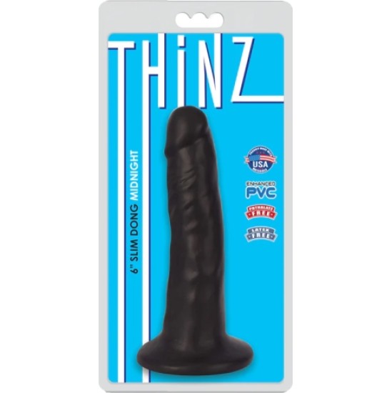 Xr - Thinz FINE THINZ BLACK DILDO 15'25 CM