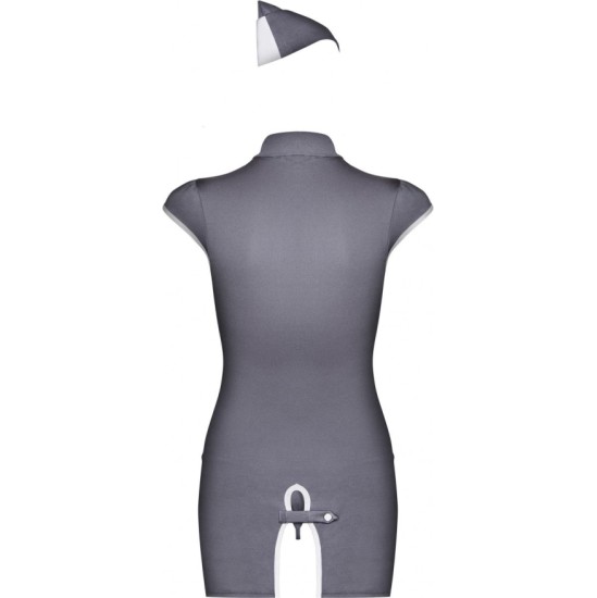 Obsessive STEWARDESS 3-PCS COSTUME GRAY S/M