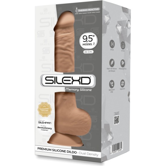 Silexd SILIKONA DILDO MODELIS 3 9'5 CARAMEL"