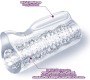 Vscnovelty ICE GIRL STRIATED MASTURBATOR WITH CLEAR VIBRATION