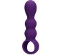 Loveline PURPLE STRIATED TEARDROP SILICONE ANAL VIBRATOR