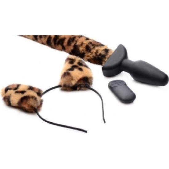 Xr - Tailz KIT WITH HEADBAND AND TAIL PLUG ROTATOR/LEOPARD VIBRATOR