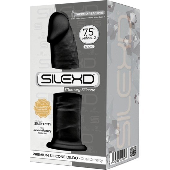 Silexd SILIKONA DILDO MODELIS 2 7'5 BLACK"