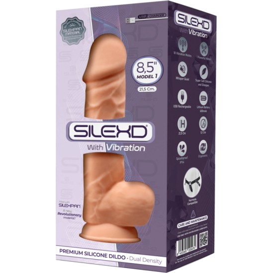 Silexd USB SILIKONA VIBRATORA MODELIS 4 8'5 FLESH"