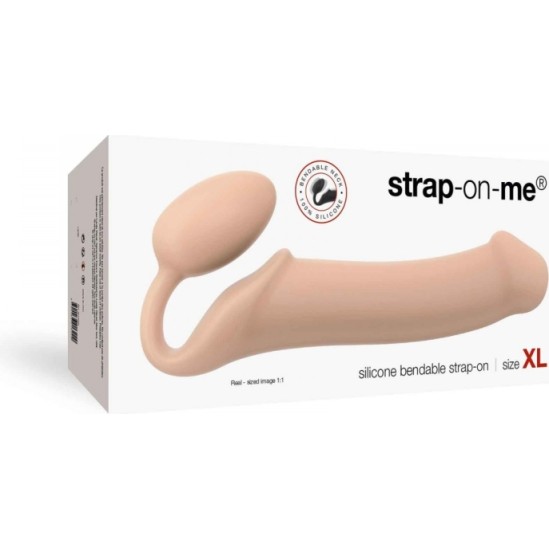 Strap-On-Me IEKĀRTAS DILDO SIKSNA EMASTĪGA MĪKSTA SILIKONA NUDE XL