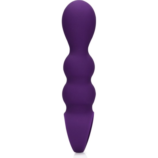 Loveline PURPLE STRIATED TEARDROP SILICONE ANAL VIBRATOR