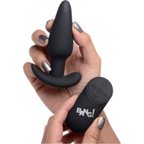 Xr - Bang! VIBRATED ANAL FORM T SILICONE USB W/ BLACK CONTROL