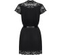 Obsessive 810-PEI-1 PEIGNOIR BLACK S/M